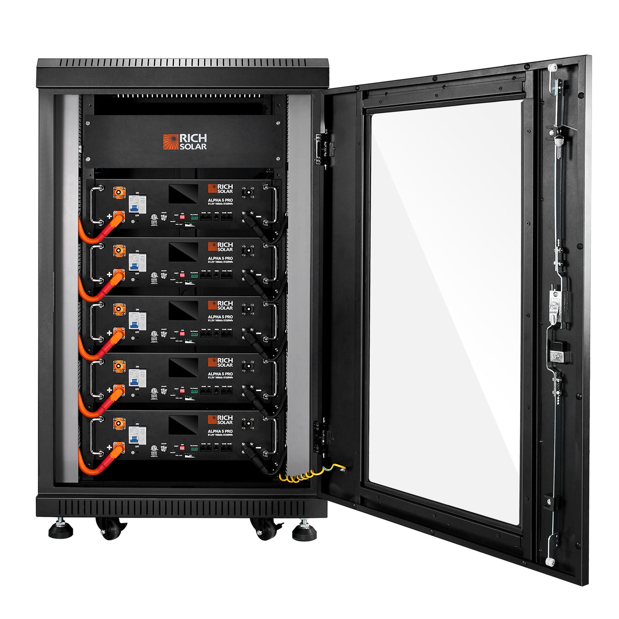 ALPHA 5 PRO | 51.2V 100Ah LiFePO4 Battery | Premium 48V Server Rack Lithium Battery for Residential, Commercial, RVs, Off-Grid | 7,000 Lifetime Cycles | 10 Year Warranty | UL1973, UL9540A Certified - RICH SOLAR