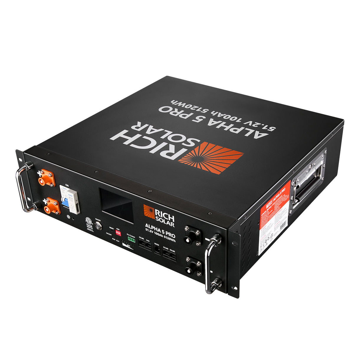 ALPHA 5 PRO | 51.2V 100Ah LiFePO4 Battery | Premium 48V Server Rack Lithium Battery for Residential, Commercial, RVs, Off-Grid | 7,000 Lifetime Cycles | 10 Year Warranty | UL1973, UL9540A Certified - RICH SOLAR