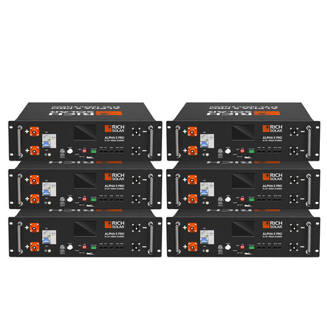 ALPHA 5 PRO | 51.2V 100Ah LiFePO4 Battery | Premium 48V Server Rack Lithium Battery for Residential, Commercial, RVs, Off-Grid | 7,000 Lifetime Cycles | 10 Year Warranty | UL1973, UL9540A Certified - RICH SOLAR